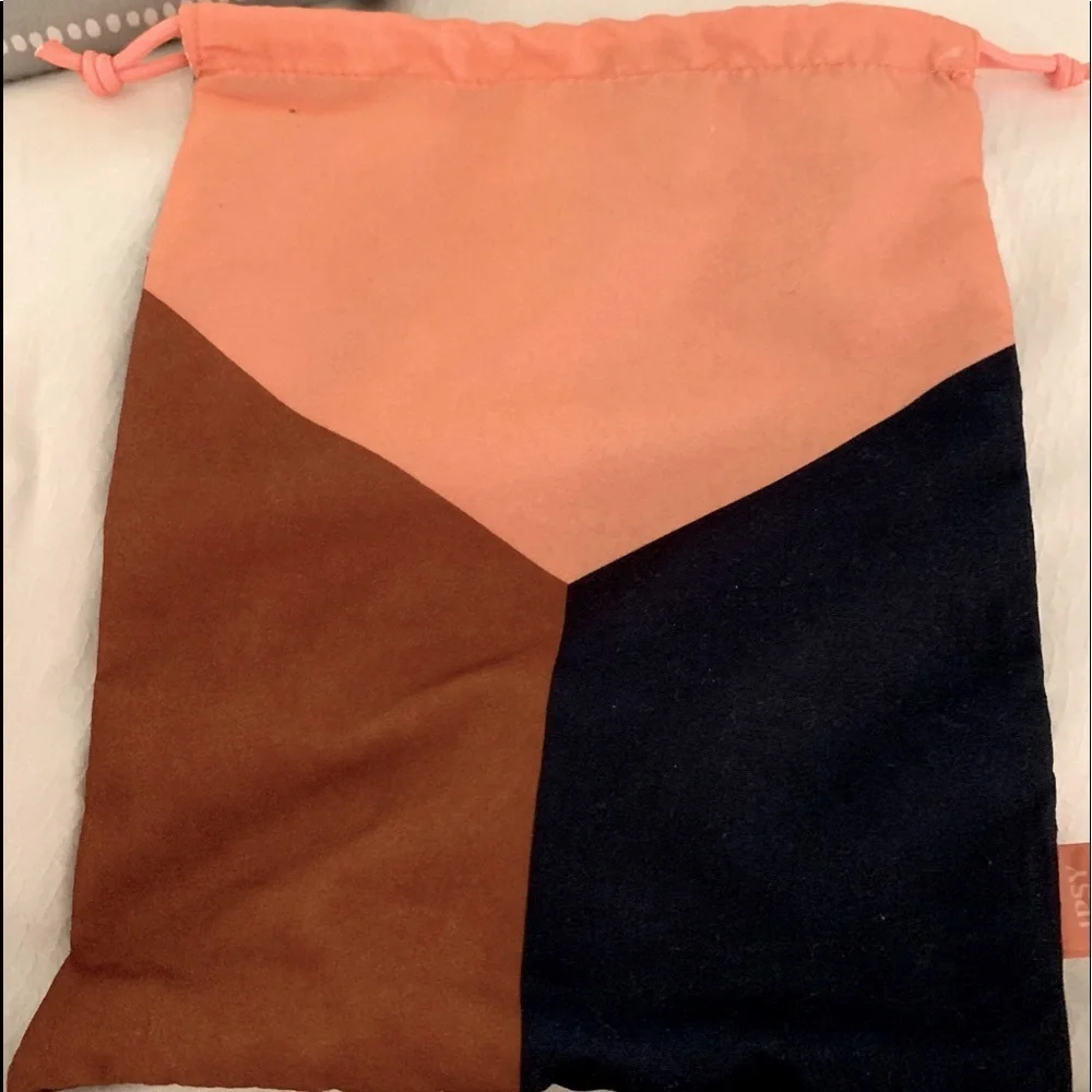Ipsy Colorblock Drawstring Glam Cosmetic Pouch Bag